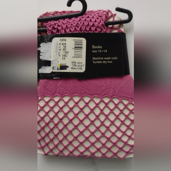 Lane Bryant Pink Fishnet Trouser Socks - Picture 2 of 2